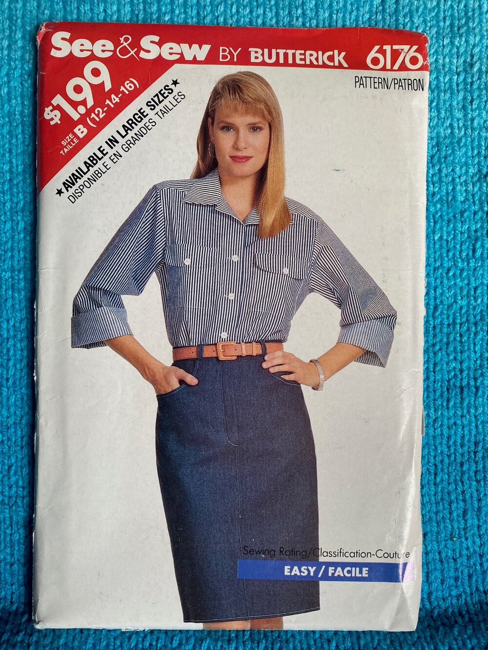 Butterick Sewing pattern 6176 top skirt sz 12 14 16